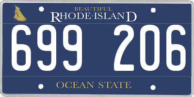 RI license plate 699206