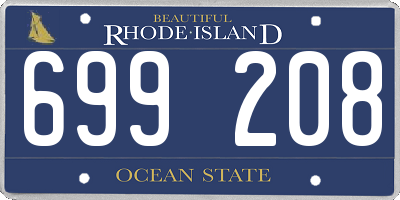 RI license plate 699208