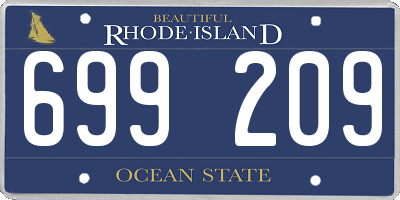 RI license plate 699209
