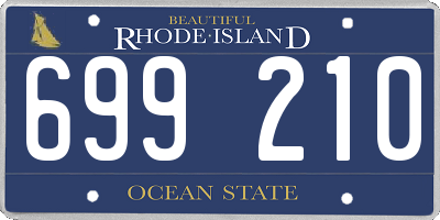 RI license plate 699210