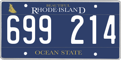 RI license plate 699214