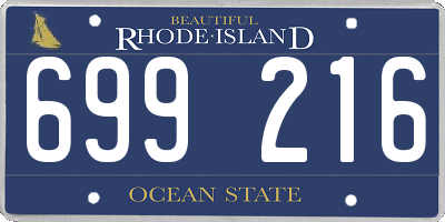 RI license plate 699216