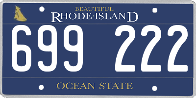 RI license plate 699222