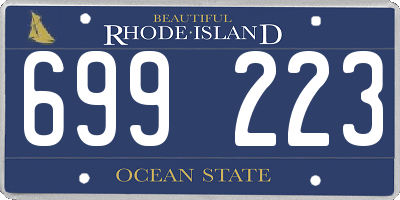 RI license plate 699223
