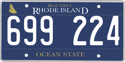 RI license plate 699224
