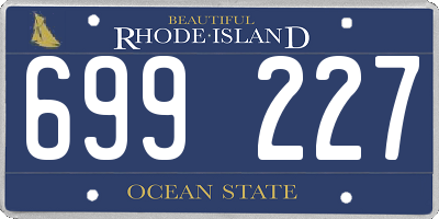 RI license plate 699227