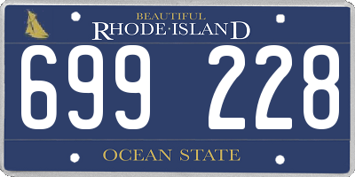 RI license plate 699228