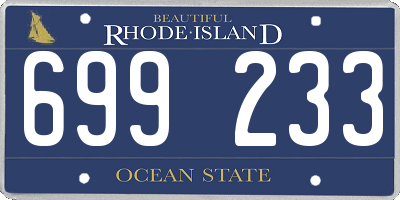RI license plate 699233