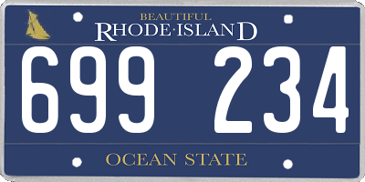 RI license plate 699234