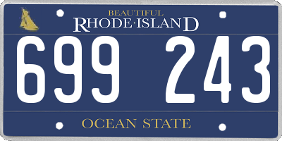 RI license plate 699243