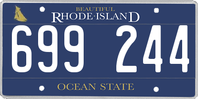 RI license plate 699244