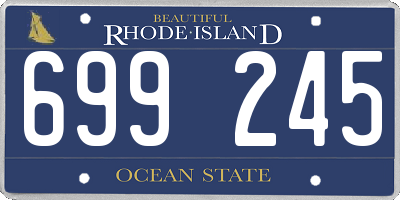 RI license plate 699245