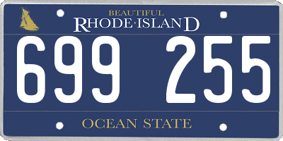 RI license plate 699255
