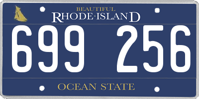 RI license plate 699256