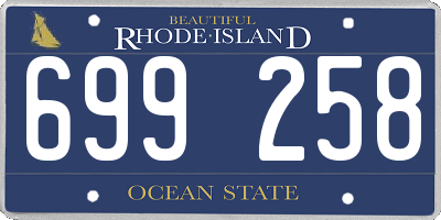 RI license plate 699258