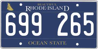 RI license plate 699265