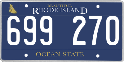 RI license plate 699270