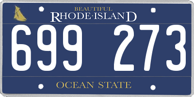 RI license plate 699273