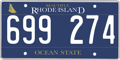 RI license plate 699274