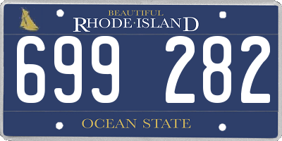 RI license plate 699282