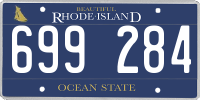 RI license plate 699284