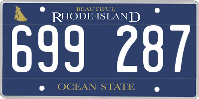 RI license plate 699287