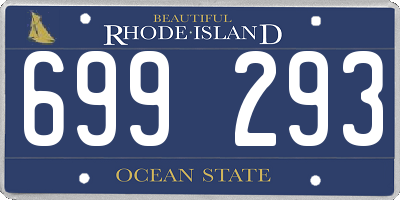 RI license plate 699293