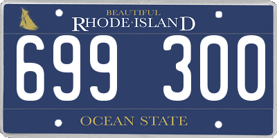RI license plate 699300