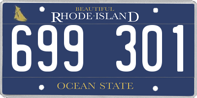 RI license plate 699301