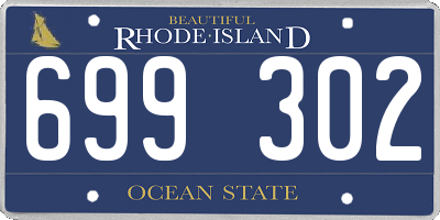 RI license plate 699302