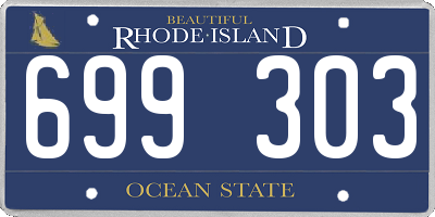 RI license plate 699303