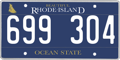 RI license plate 699304