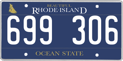 RI license plate 699306