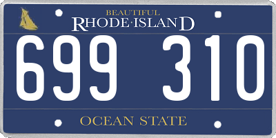 RI license plate 699310