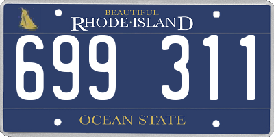 RI license plate 699311
