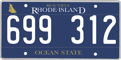 RI license plate 699312