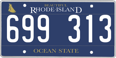 RI license plate 699313