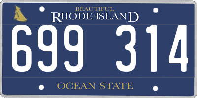 RI license plate 699314