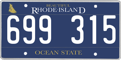 RI license plate 699315