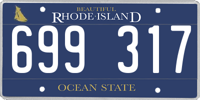 RI license plate 699317