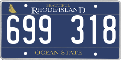 RI license plate 699318