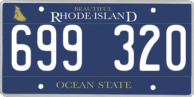 RI license plate 699320