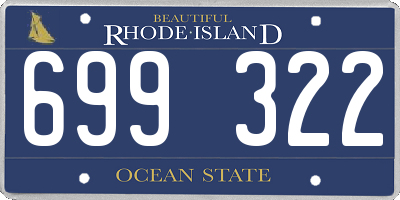 RI license plate 699322