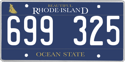 RI license plate 699325