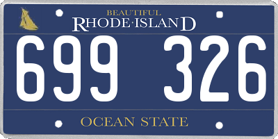 RI license plate 699326