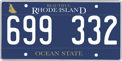 RI license plate 699332