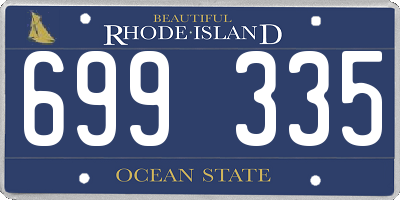 RI license plate 699335