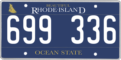 RI license plate 699336