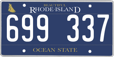 RI license plate 699337