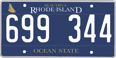 RI license plate 699344